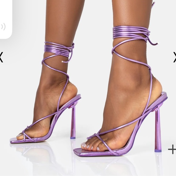 Public Desire Lacey Sandals US7 lavender - Picture 5 of 7